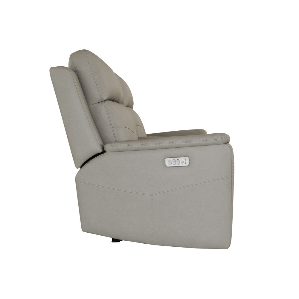 Vernon Power Reclining Loveseat with Console, Power Headrests, Lumbar, Heat & Massage - Sand