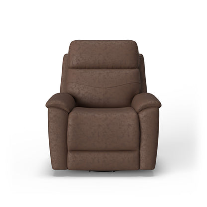 Refined Swivel Gliding Recliner - Leather 653-70
