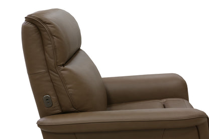 Haven Power Swivel Recliner with Power Headrest, Lumbar, Heat, Massage & Ventilation - Leather 367-72
