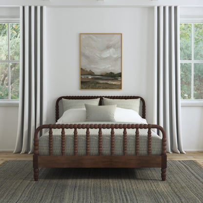 Spindle Queen Bed - Brown