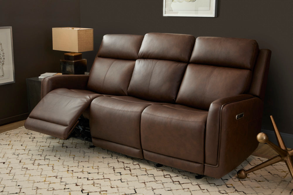 Alister Power Gliding Sofa with Power Headrests & Lumbar - Leather 946-71