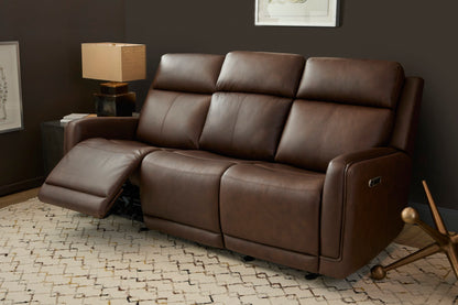 Alister Power Gliding Sofa with Power Headrests & Lumbar - Leather 946-71