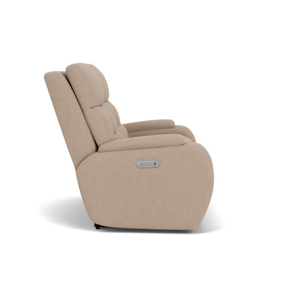 Strait Power Reclining Loveseat with Power Headrests - Fabric 634-40
