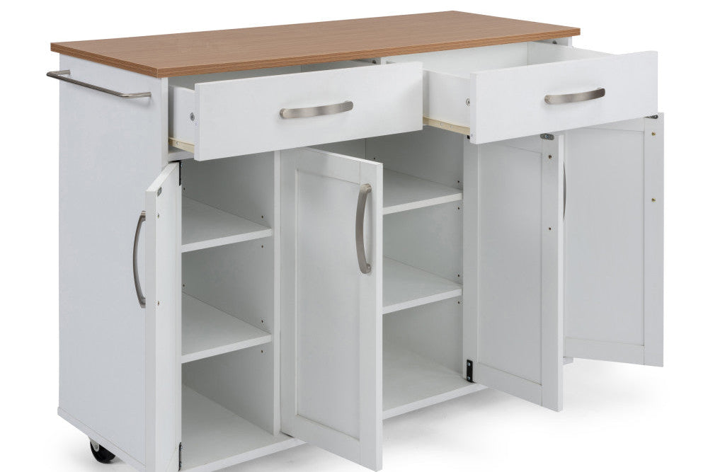 Storage Plus Kitchen Cart - Off-White