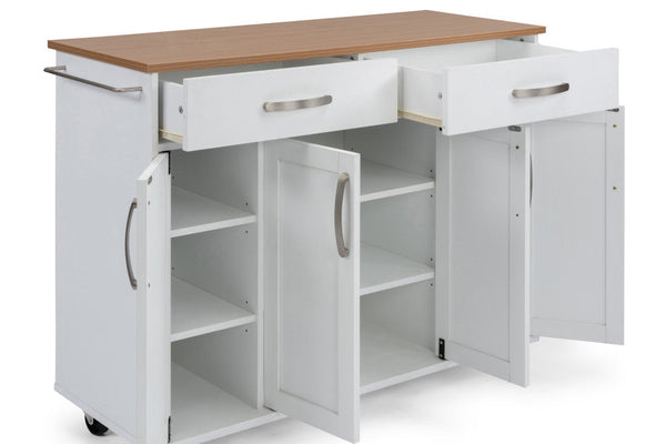Storage Plus Kitchen Cart - Off-White