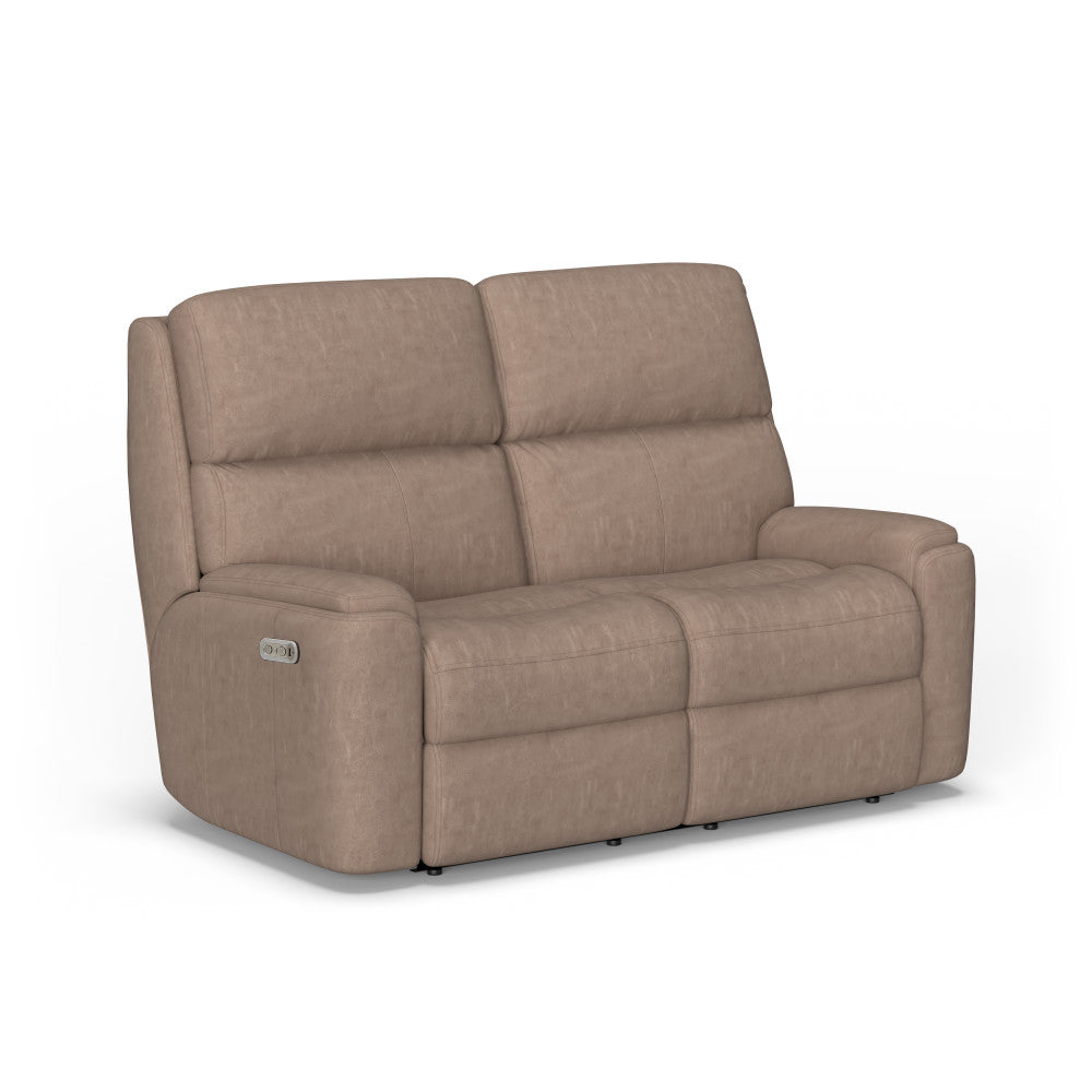 Rio Power Reclining Loveseat with Power Headrests - Leather 659-82