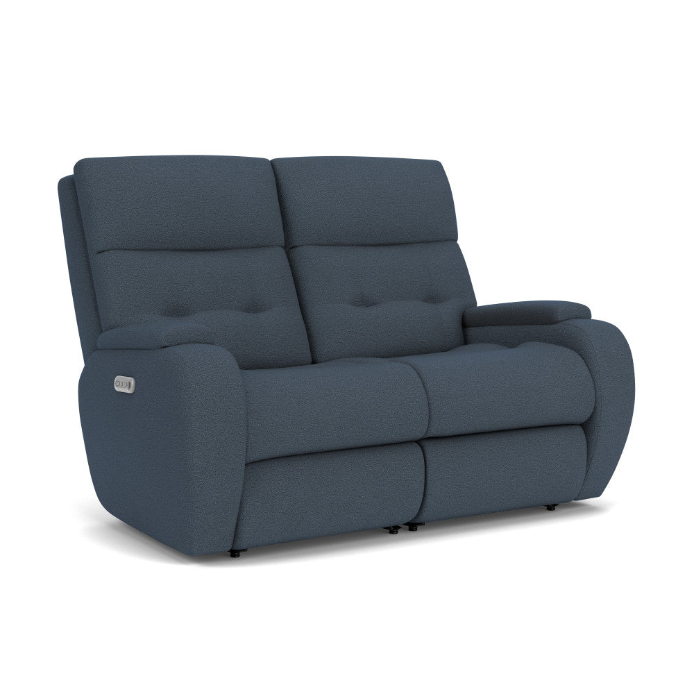 Strait Power Reclining Loveseat with Power Headrests - Fabric 634-40