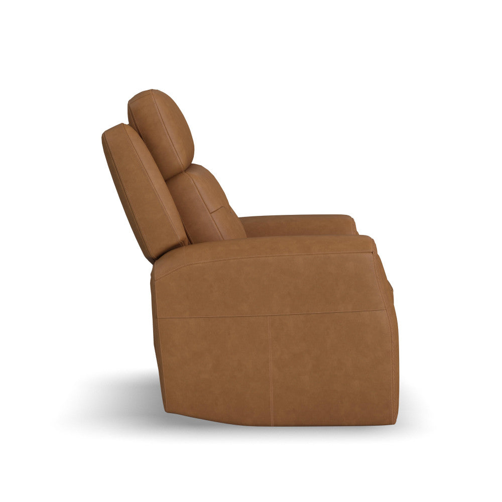 Felix Power Recliner with Power Headrest, Lumbar, Heat & Massage - Leather 408-72