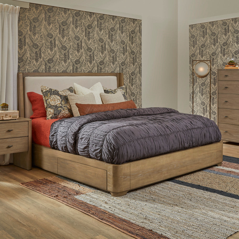 Normandy King Upholstered Storage Bed - Default Title