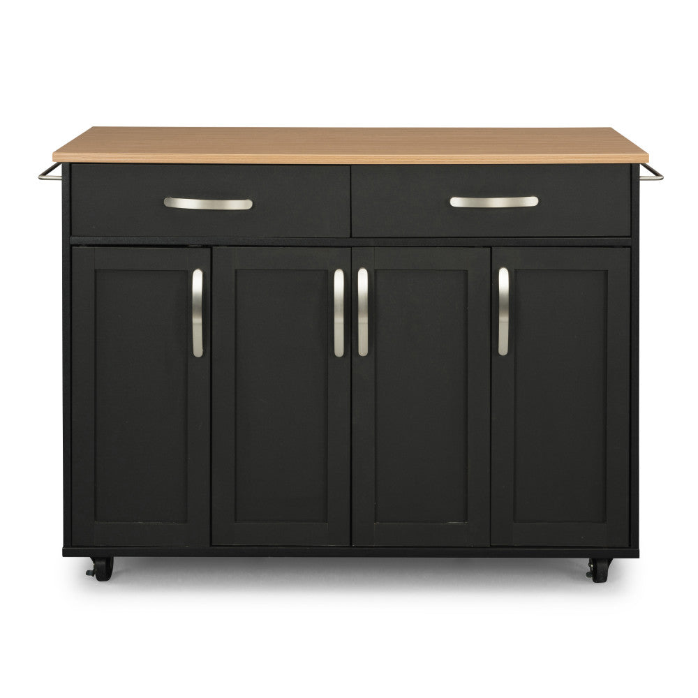 Storage Plus Kitchen Cart - Black
