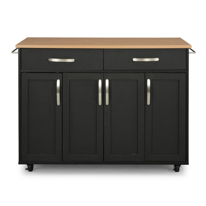 Storage Plus Kitchen Cart - Black