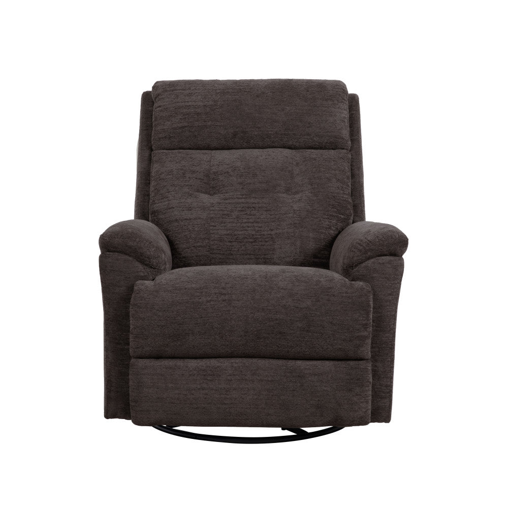 Sophisticated Power Swivel Gliding Recliner with Power Headrest & Lumbar - Fabric 410-02