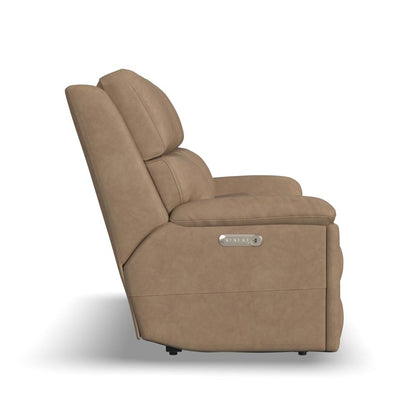Porter Power Reclining Loveseat with Console, Power Headrest, & Lumbar - Leather 577-82