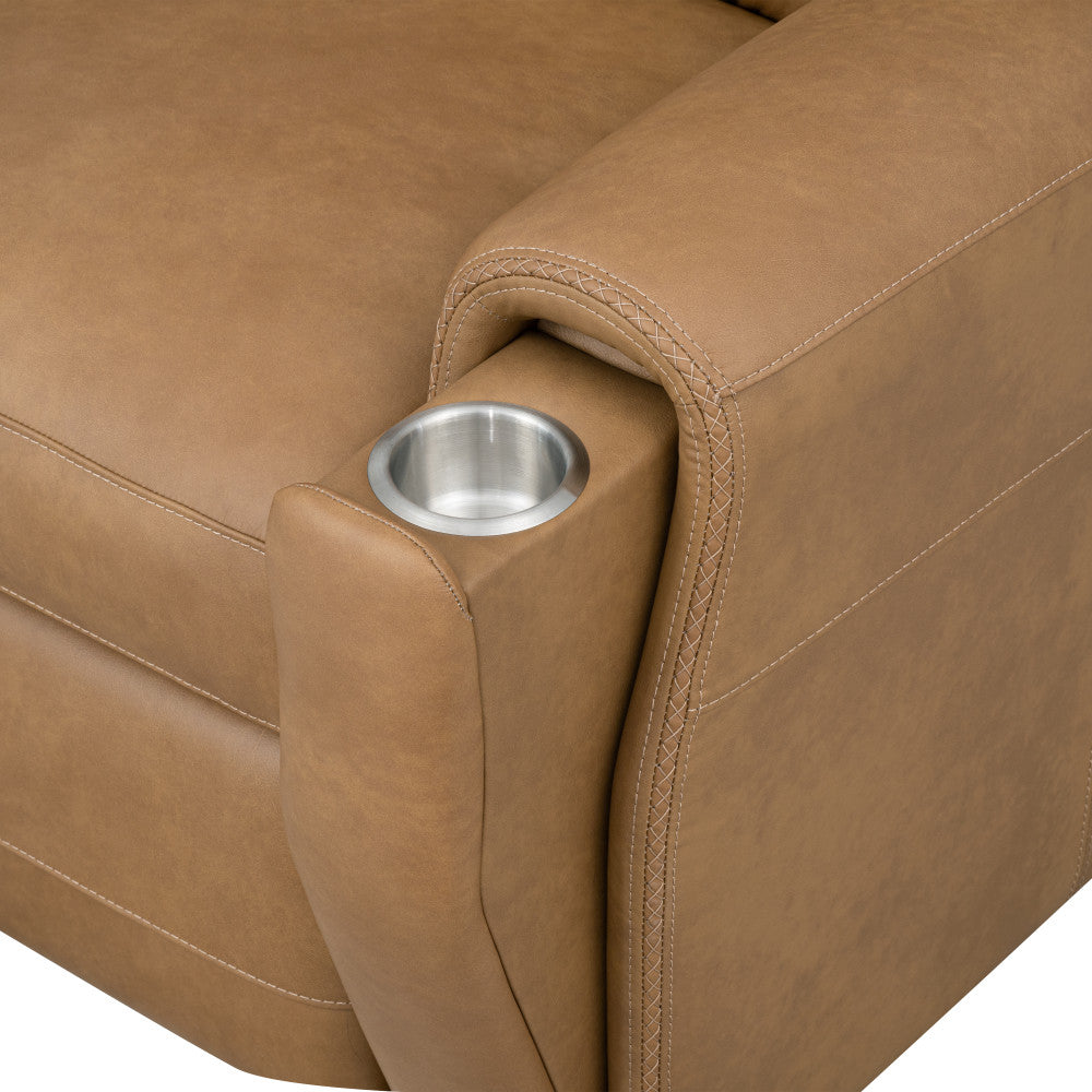 Felix Power Reclining Sofa with Power Headrest, Lumbar, Heat & Massage - Leather 408-72