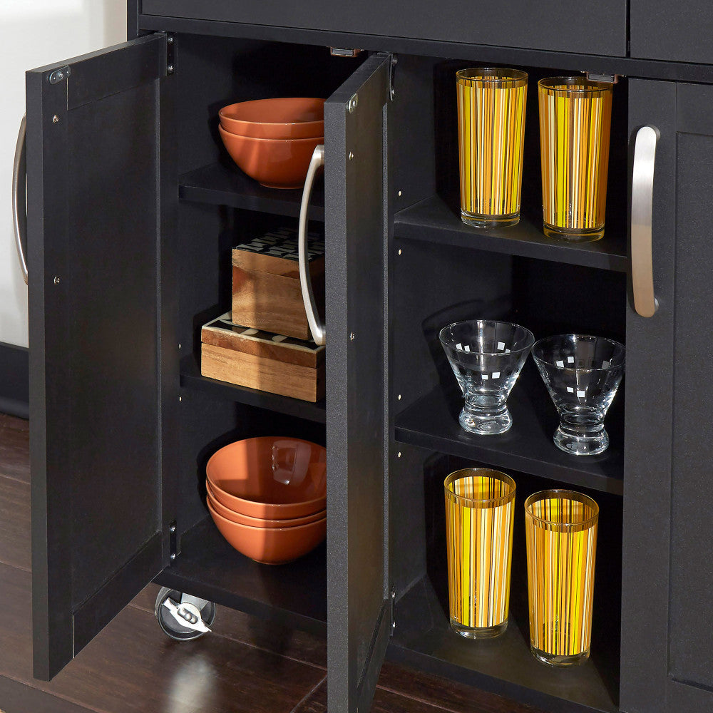 Storage Plus Kitchen Cart - Black