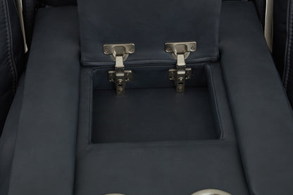 Warren Power Reclining Sofa with Console, Power Headrest & Lumbar - Default Title