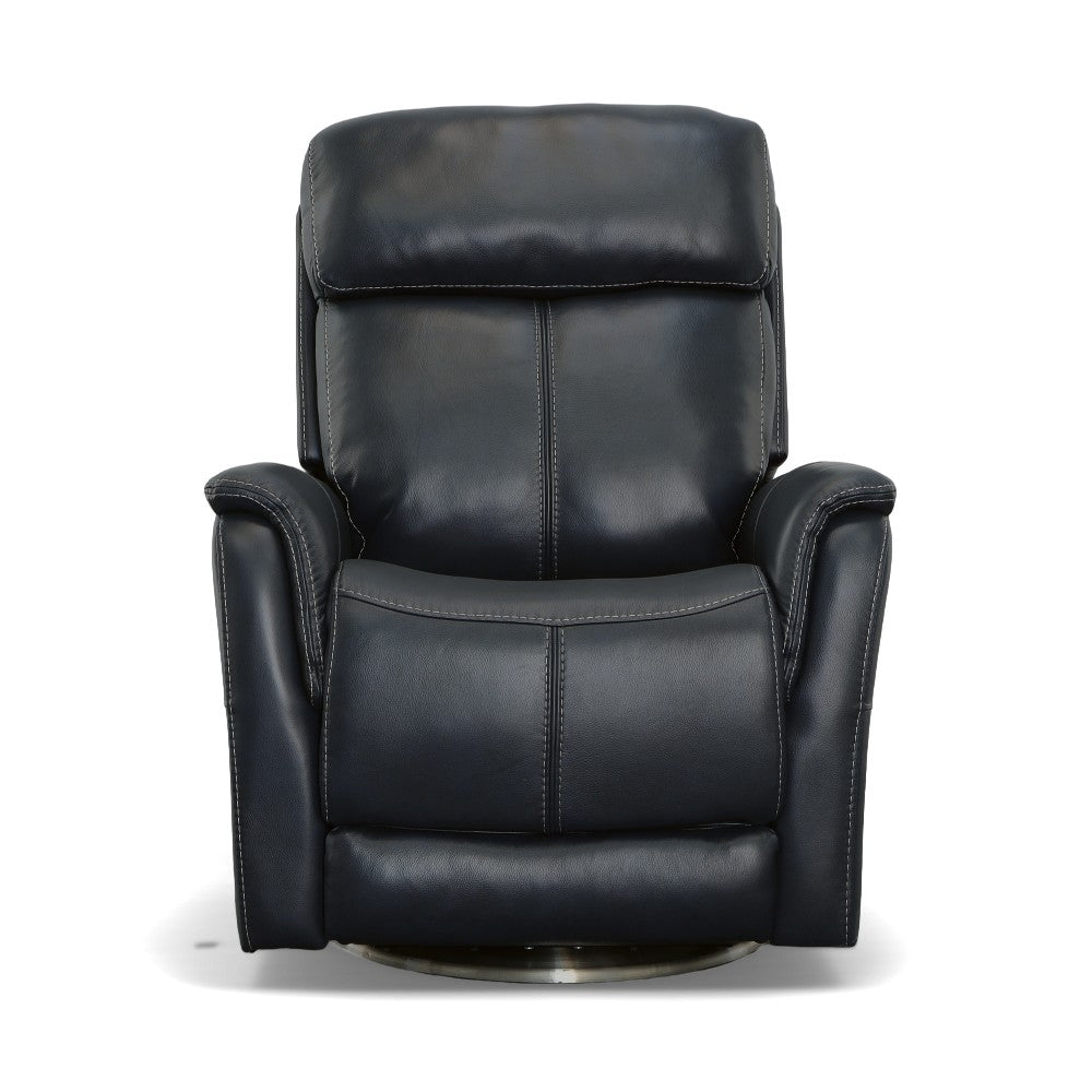 View Power Swivel Recliner with Power Headrest - Leather 050-40