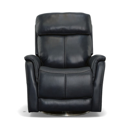 View Power Swivel Recliner with Power Headrest - Leather 050-40