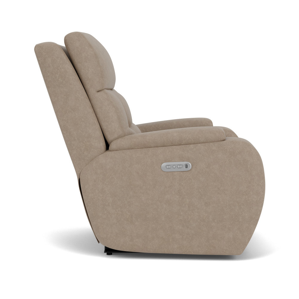 Strait Power Recliner with Power Headrest - Fabric 119-70