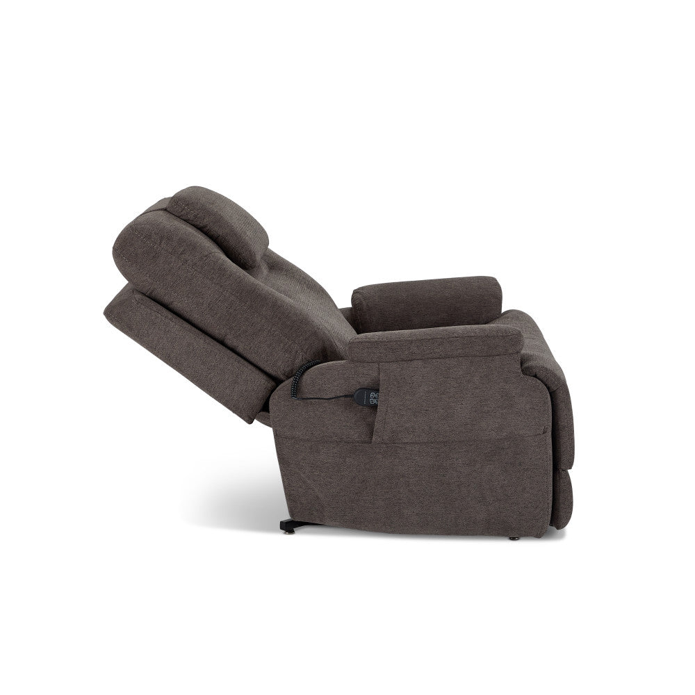 Zecliner Model 2+ Power Lift Sleep Recliner with Power Headrest, Lumbar, Heat & Massage - Fabric 358-04