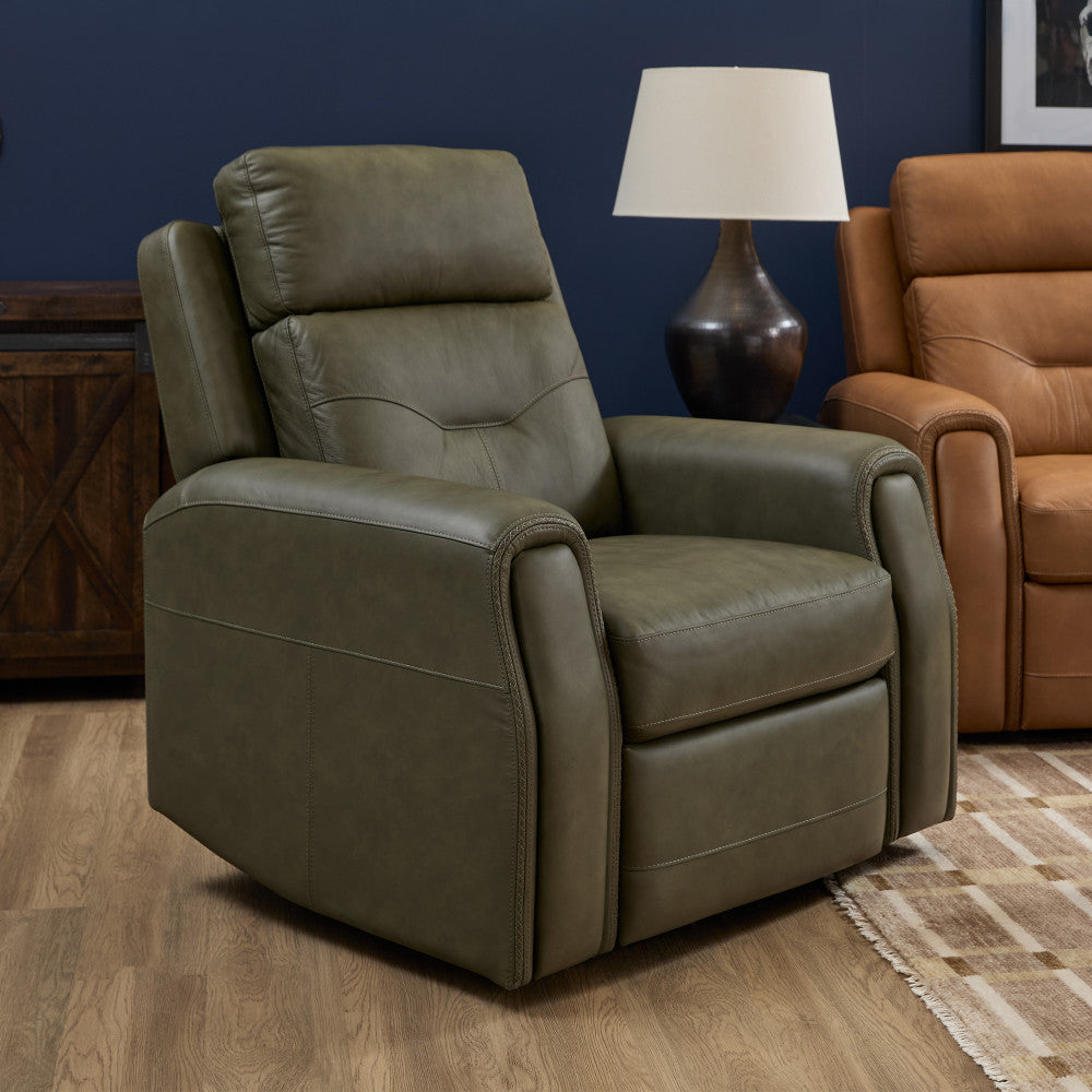 Felix Power Recliner with Power Headrest, Lumbar, Heat & Massage - Leather 408-21