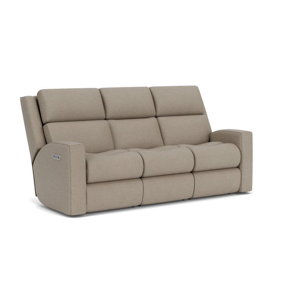 Score Power Reclining Sofa with Power Headrests & Lumbar - Fabric 300-01 - 6000001250