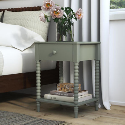 Spindle Nightstand - Green
