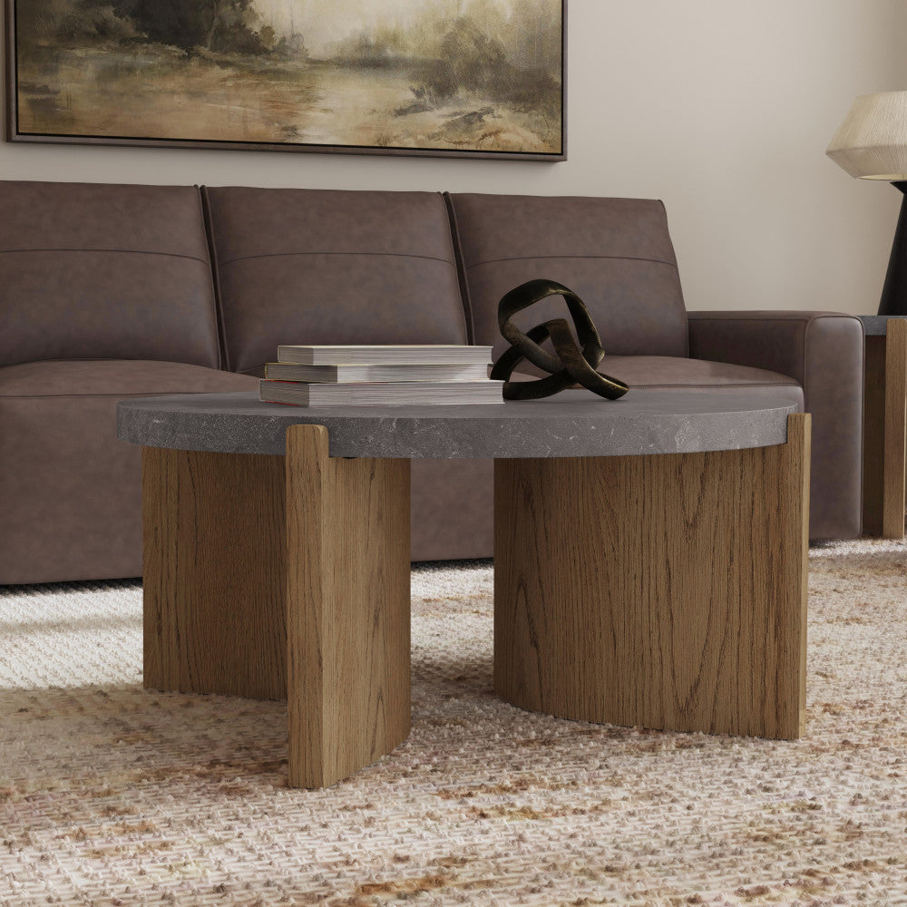 Eclipse Round Coffee table - Brown