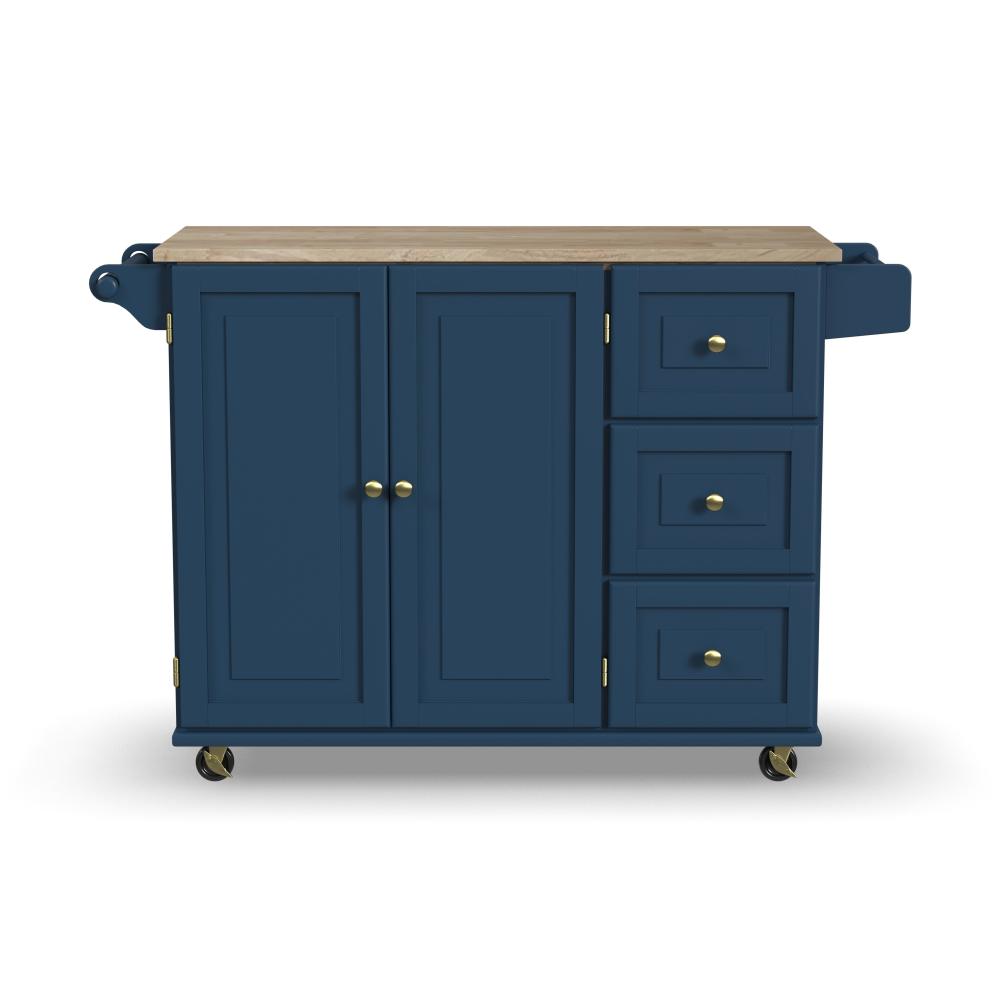 Dolly Madison Drop Leaf Kitchen Cart - Blue