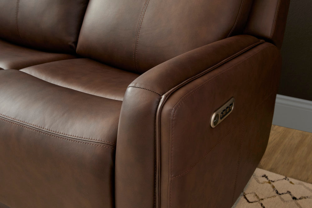 Alister Power Gliding Sofa with Power Headrests & Lumbar - Leather 946-71