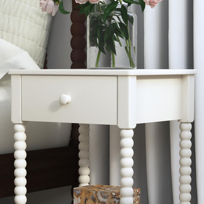 Spindle Nightstand - White