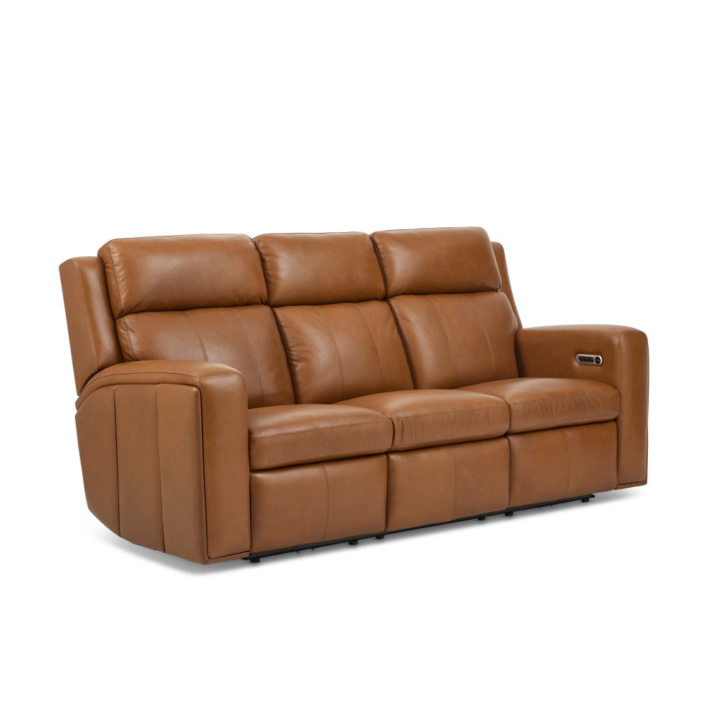Wyatt Power Reclining Sofa with Power Headrests & Lumbar - Leather 705-72