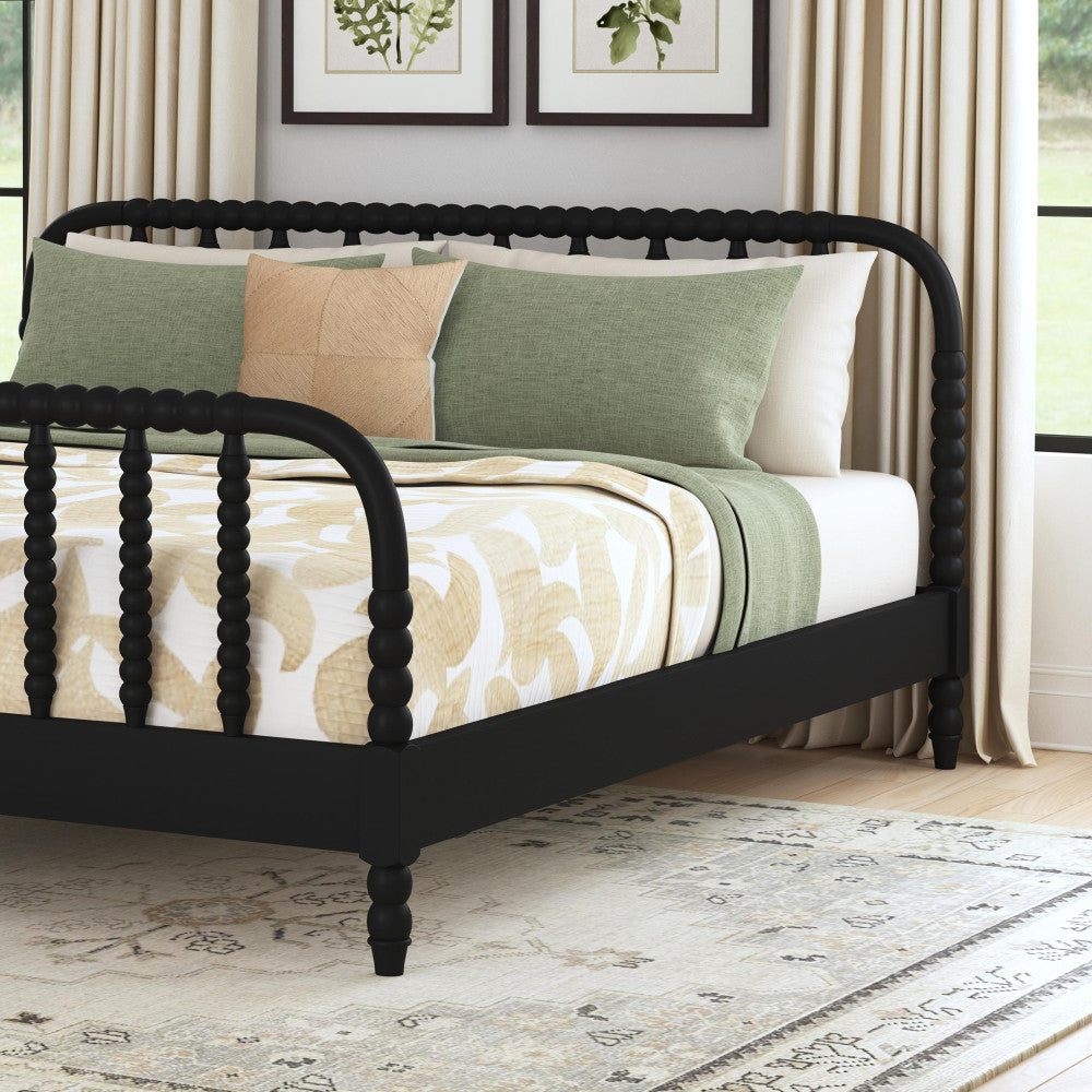 Spindle King Bed - Black