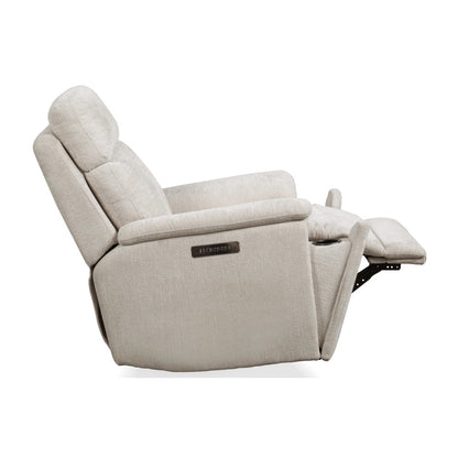 Refined Power Swivel Gliding Recliner with Power Headrest & Lumbar - Fabric 410-11