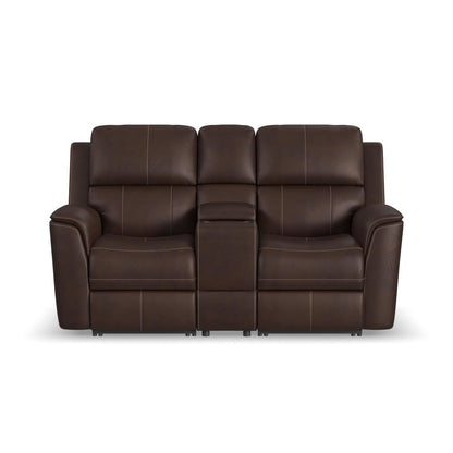 Henry Power Reclining Loveseat with Console & Power Headrests & Lumbar - Fabric 946-71