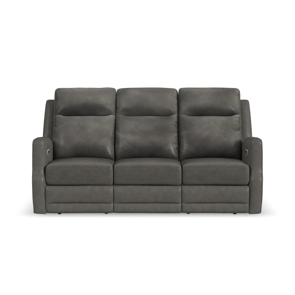 Maxwell Power Reclining Sofa with Power Headrests and Lumbar - Gray