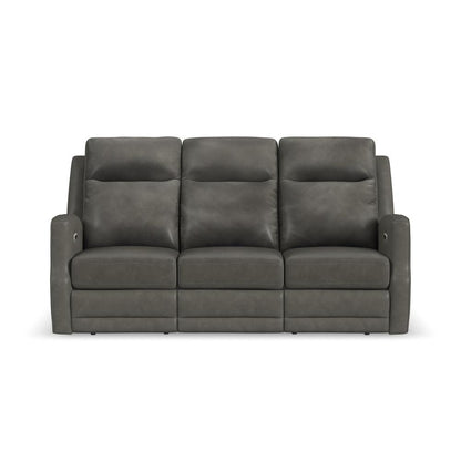 Maxwell Power Reclining Sofa with Power Headrests and Lumbar - Gray