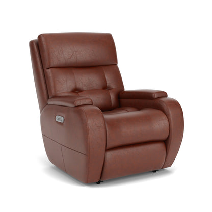 Strait Power Recliner with Power Headrest - Leather 653-80
