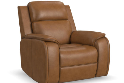 Ziggy Power Recliner with Power Headrest, Lumbar, Heat & Massage - Leather 434-73 - 5000010224