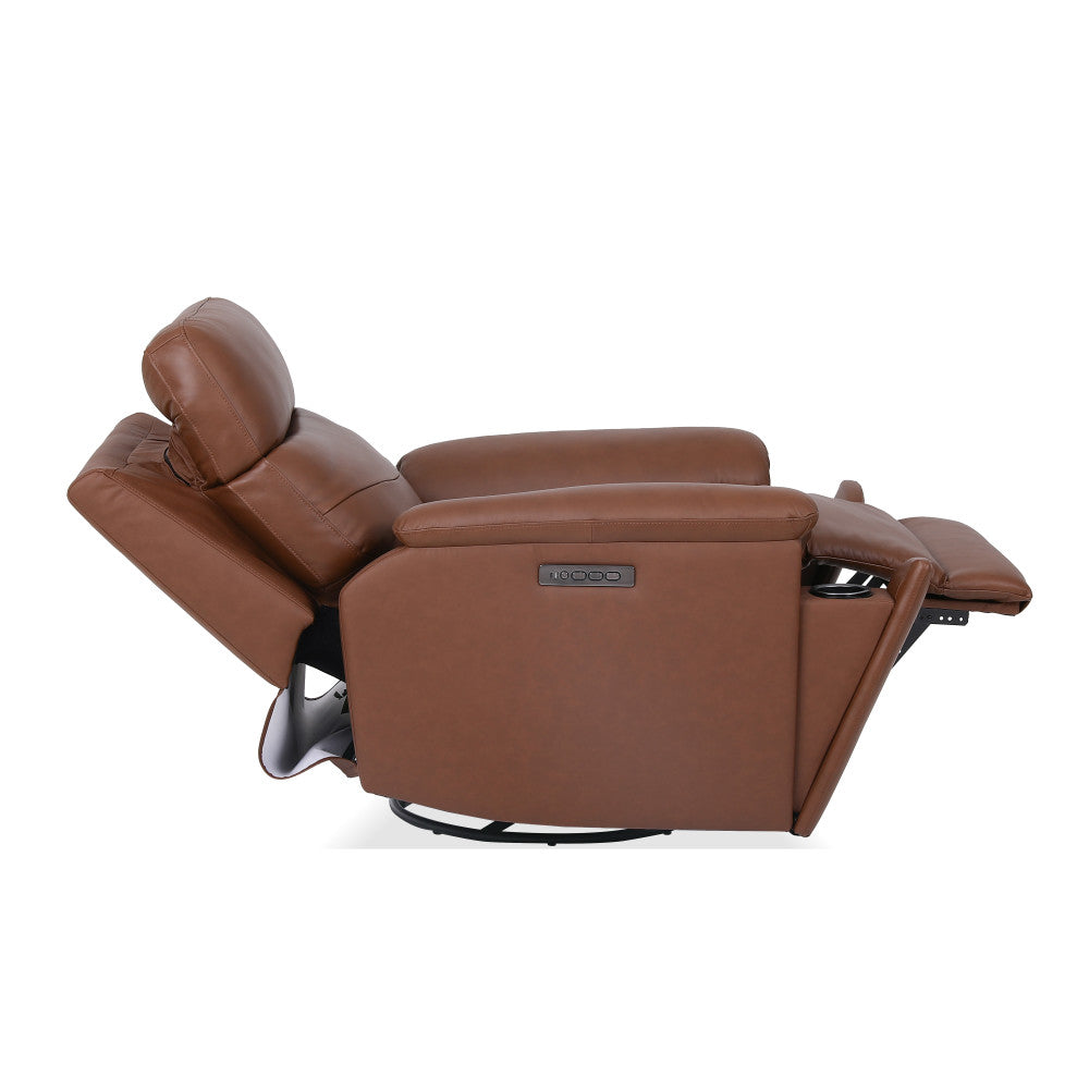 Refined Perfect Match Power Swivel Gliding Recliner with Power Headrest & Lumbar - Default Title