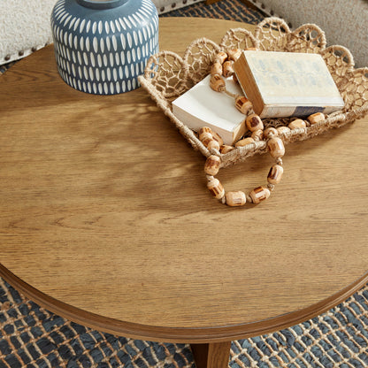 Waterfall Round Coffee Table - Brown