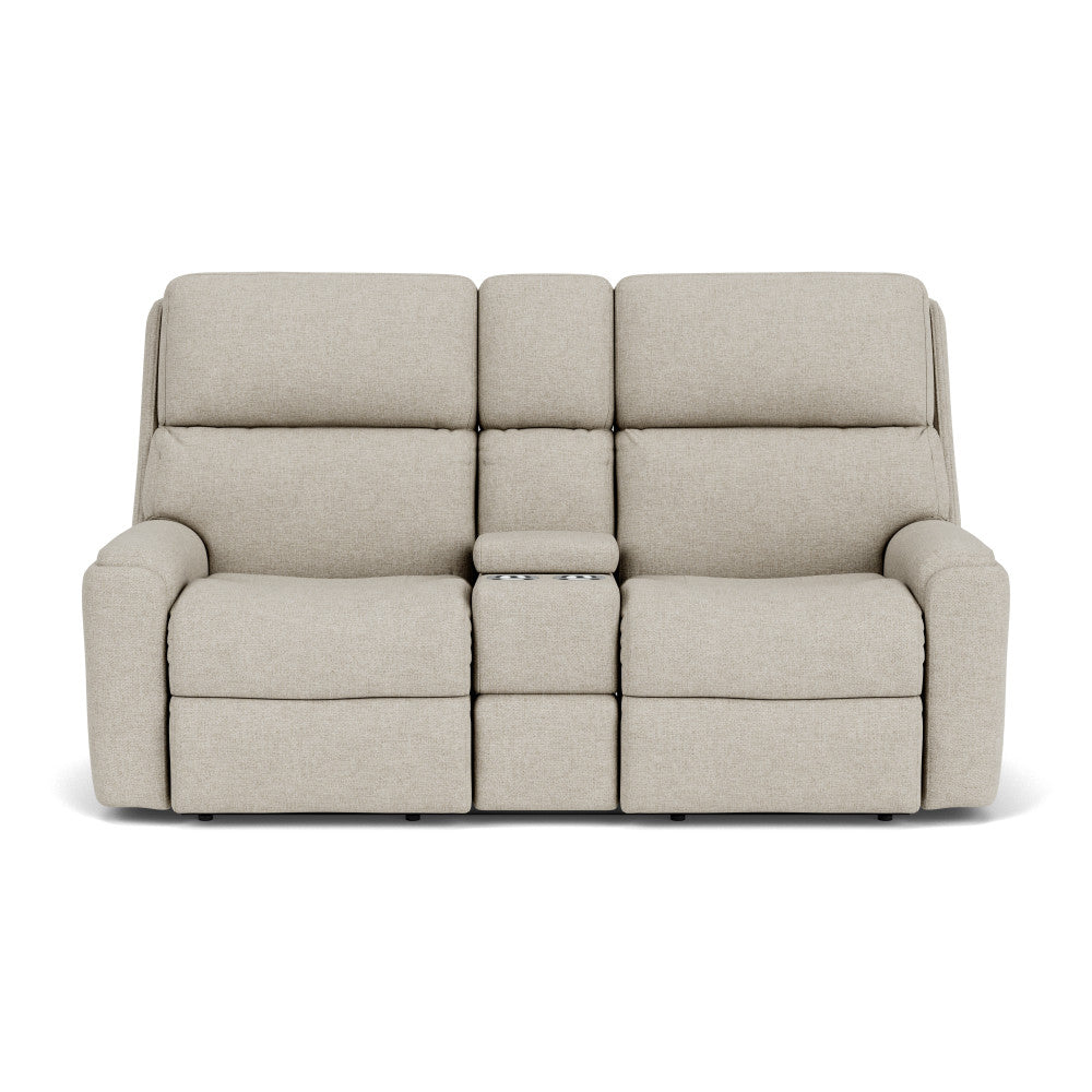 Rio Reclining Loveseat with Console - Fabric 208-40