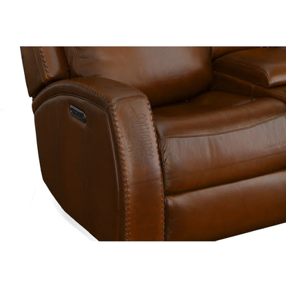 Mustang Power Loveseat with Console with Power Headrest - Default Title