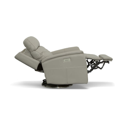 View Power Swivel Recliner with Power Headrest - Leather 050-01