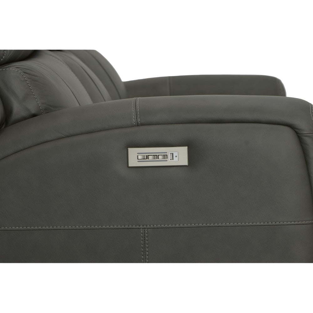 Linden Power Reclining Sofa with Power Headrests & Lumbar - Leather 946-02