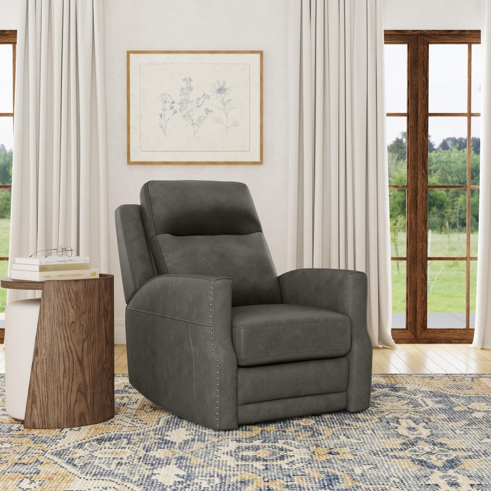 Maxwell Power Gliding Recliner with Power Headrest and Lumbar - Black
