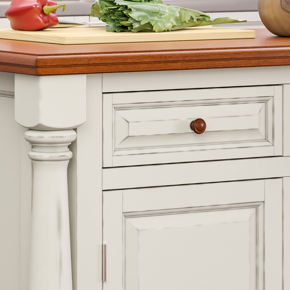 Monarch Kitchen Island - Off-White