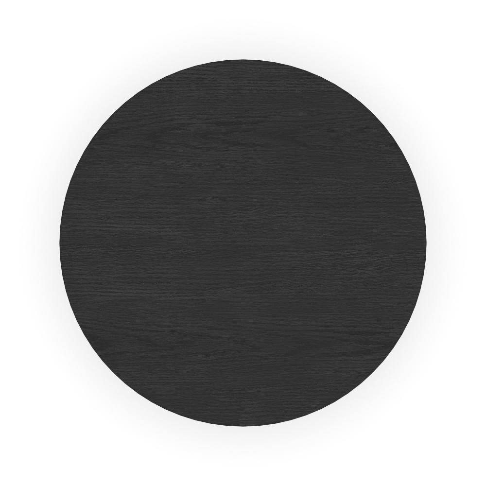 Waterfall Round End Table - Black