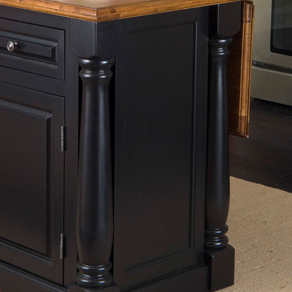 Monarch Kitchen Island - Black