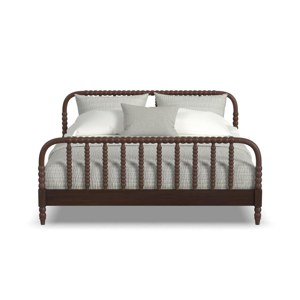 Spindle King Bed - Brown